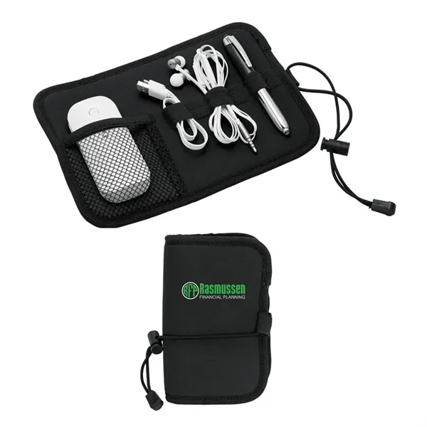 Somalia Neoprene Roll-Up Tech Organizer - Somalia Neoprene Roll-Up Tech Organizer - Image 0 of 2