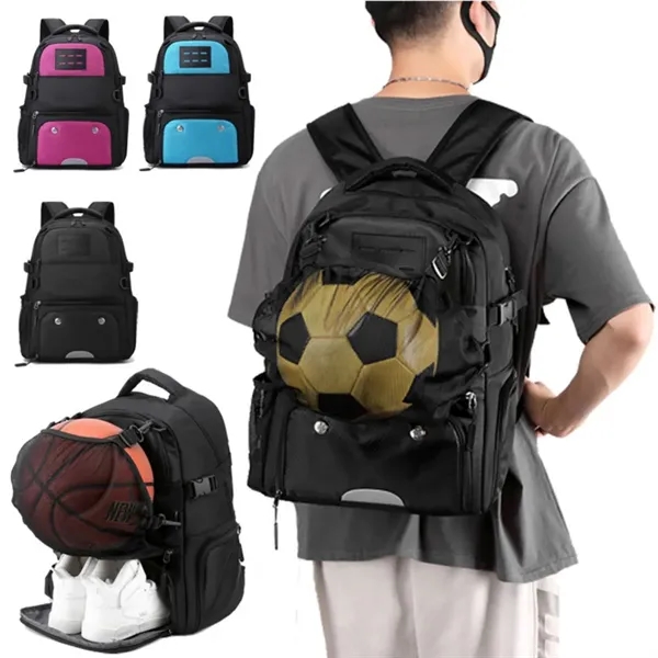 19" Large Capacity Basketball Backpack - 19" Large Capacity Basketball Backpack - Image 1 of 5