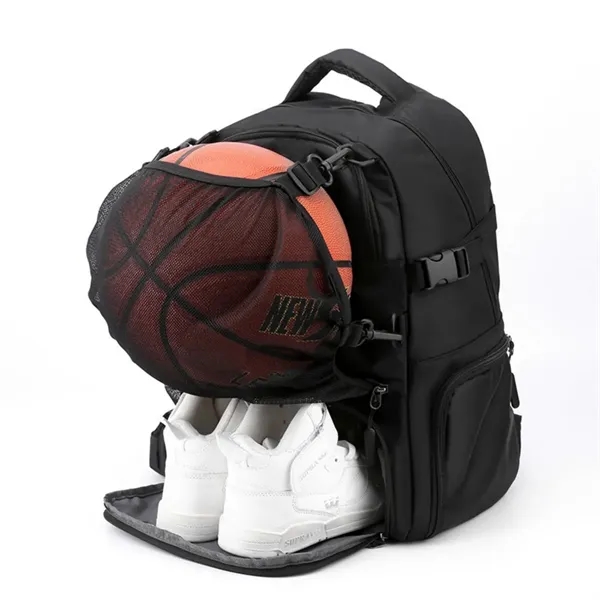 19" Large Capacity Basketball Backpack - 19" Large Capacity Basketball Backpack - Image 3 of 5