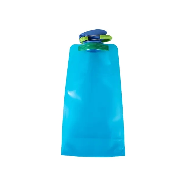 Flip Top Foldable Water Bottle With Carabiner - Flip Top Foldable Water Bottle With Carabiner - Image 1 of 3