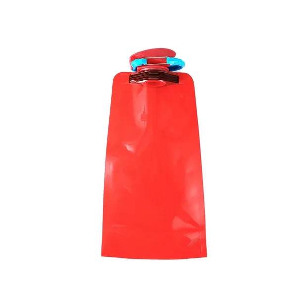 Flip Top Foldable Water Bottle With Carabiner - Flip Top Foldable Water Bottle With Carabiner - Image 2 of 3