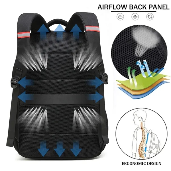 16 Inch Travel Laptop Anti-Theft Backpack with Password Lock - 16 Inch Travel Laptop Anti-Theft Backpack with Password Lock - Image 5 of 8