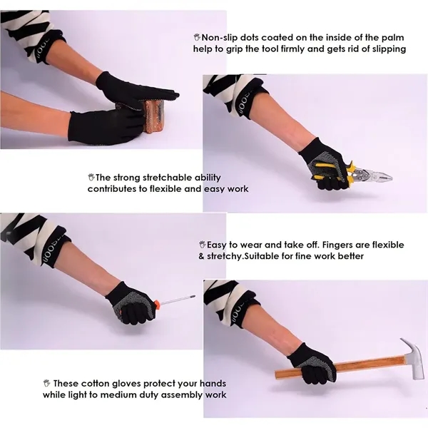 In Stock Anti Slip Nylon Safety Work Glove - In Stock Anti Slip Nylon Safety Work Glove - Image 2 of 4