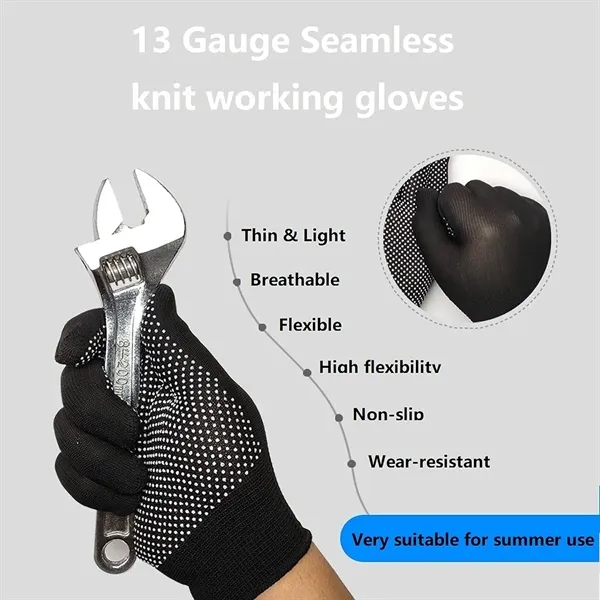 In Stock Anti Slip Nylon Safety Work Glove - In Stock Anti Slip Nylon Safety Work Glove - Image 3 of 4