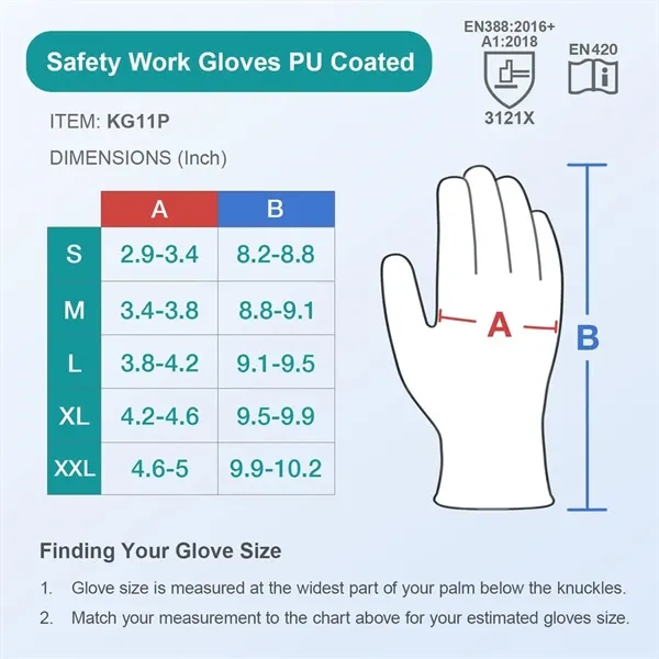 In Stock Multi Purpose Safety Work Gloves - In Stock Multi Purpose Safety Work Gloves - Image 3 of 3