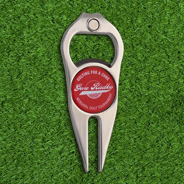 Logo Divot Tool with Bottle Opener - Logo Divot Tool with Bottle Opener - Image 0 of 8