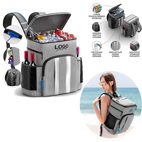 Insulated Leak Proof Cooler Picnic Backpack - Insulated Leak Proof Cooler Picnic Backpack - Image 0 of 2