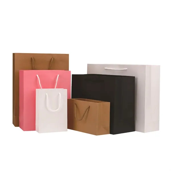 Premium Black Matte Paper Shopping bag - Premium Black Matte Paper Shopping bag - Image 4 of 9