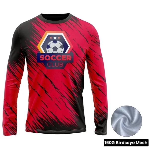 FULL SUBLIMATION LONG SLEEVE SOCCER JERSEY - 160G PERFORMANC - FULL SUBLIMATION LONG SLEEVE SOCCER JERSEY - 160G PERFORMANC - Image 0 of 0
