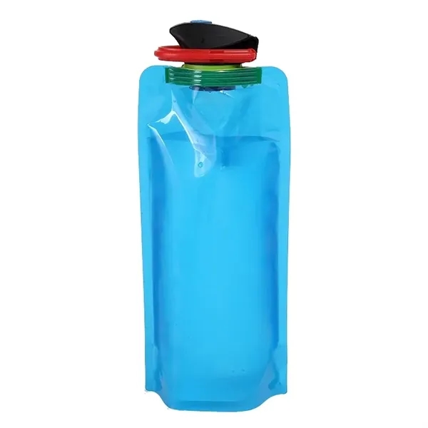 Flip Top Foldable Water Bottle With Carabiner - Flip Top Foldable Water Bottle With Carabiner - Image 5 of 8