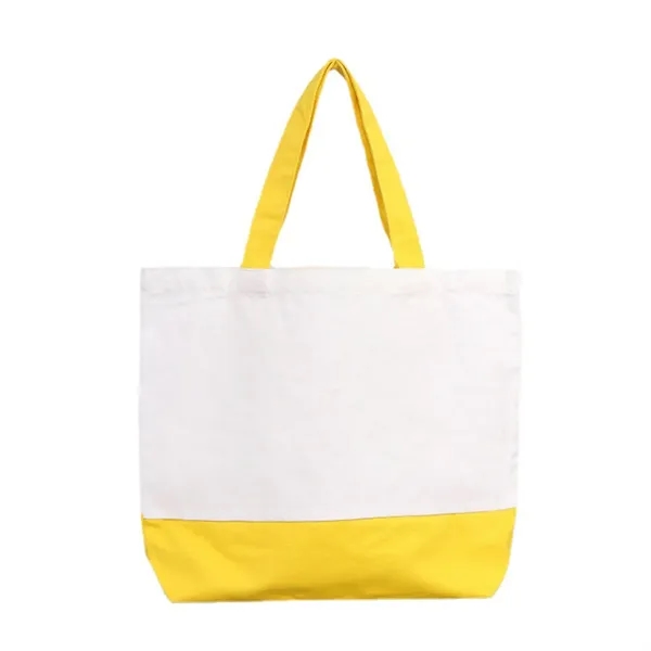 Custom Two-Tone Canvas Tote Bag - Custom Two-Tone Canvas Tote Bag - Image 6 of 12