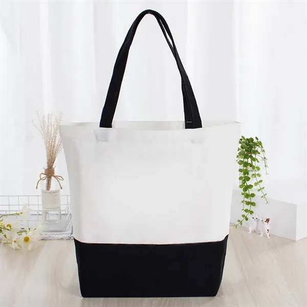 Custom Two-Tone Canvas Tote Bag - Custom Two-Tone Canvas Tote Bag - Image 10 of 12