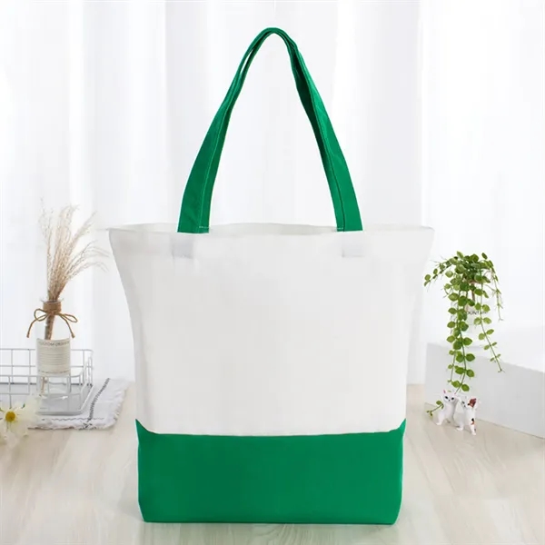 Custom Two-Tone Canvas Tote Bag - Custom Two-Tone Canvas Tote Bag - Image 11 of 12