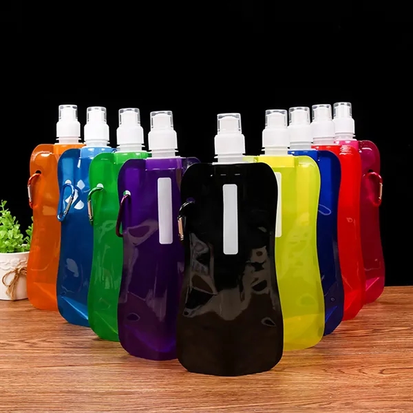 500Ml Pe Collapsible Water Bag Clip For Sports - 500Ml Pe Collapsible Water Bag Clip For Sports - Image 1 of 8