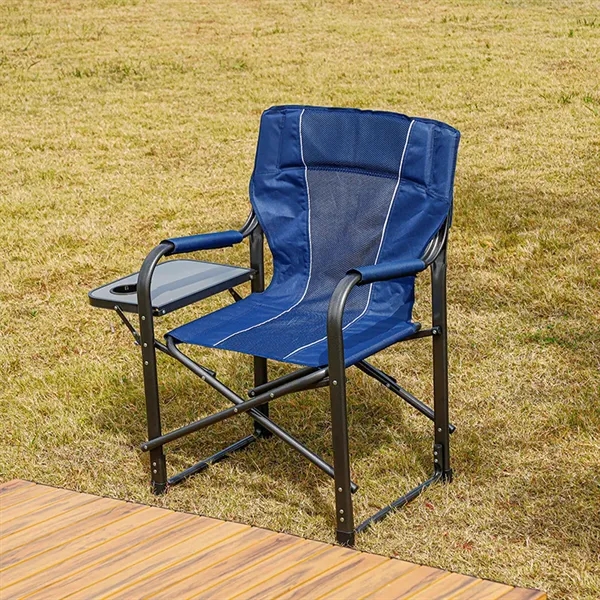 Portable Folding Upgraded Oversized Directors Chairs w/Table - Portable Folding Upgraded Oversized Directors Chairs w/Table - Image 2 of 8