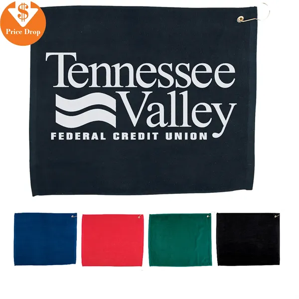 15" X 18" Hemmed Golf Towel W/ Grommet And Hook - 15" X 18" Hemmed Golf Towel W/ Grommet And Hook - Image 0 of 10