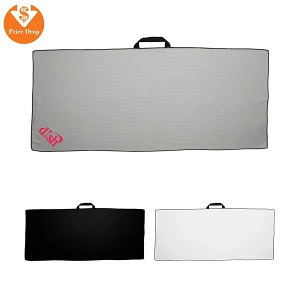 17" x 40" Waffle Caddy Towel w/ Black Loop - 17" x 40" Waffle Caddy Towel w/ Black Loop - Image 0 of 6