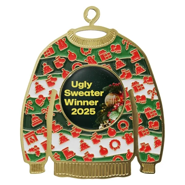 Express Vibraprint® Ugly Sweater Holiday Ornament - Express Vibraprint® Ugly Sweater Holiday Ornament - Image 2 of 5