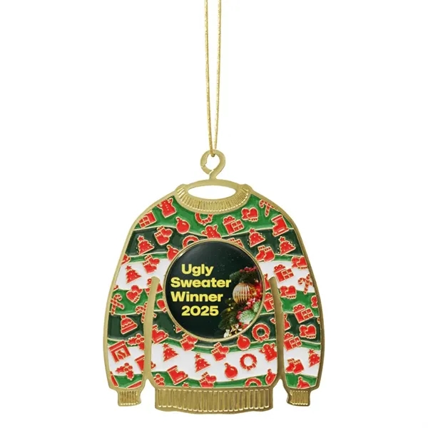Express Vibraprint® Ugly Sweater Holiday Ornament - Express Vibraprint® Ugly Sweater Holiday Ornament - Image 3 of 5
