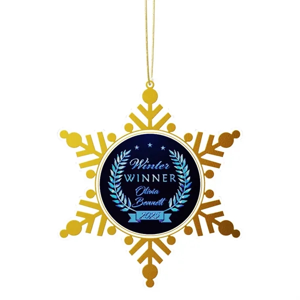 Express Vibraprint® Snowflake Holiday Ornament - Express Vibraprint® Snowflake Holiday Ornament - Image 1 of 11