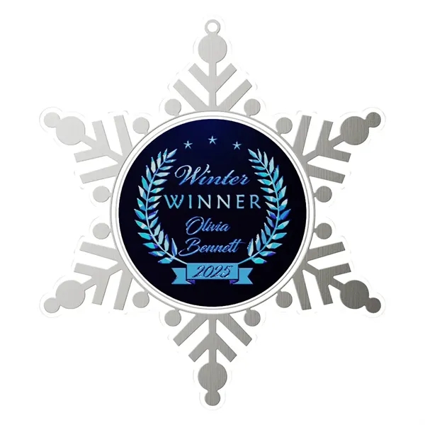 Express Vibraprint® Snowflake Holiday Ornament - Express Vibraprint® Snowflake Holiday Ornament - Image 4 of 11