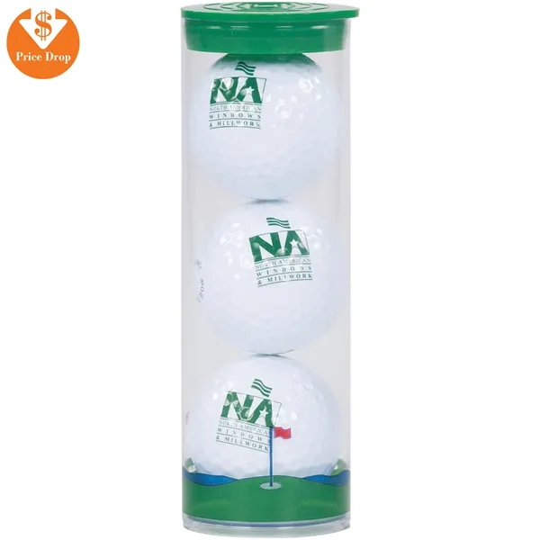 3 Golf Ball Clear Tube