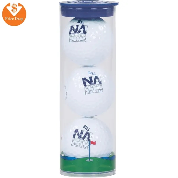 Clear Tube w/3 Wilson Ultra Golf Ball