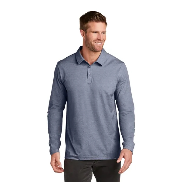 TravisMathew Oceanside Heather Long Sleeve Polo - TravisMathew Oceanside Heather Long Sleeve Polo - Image 2 of 4
