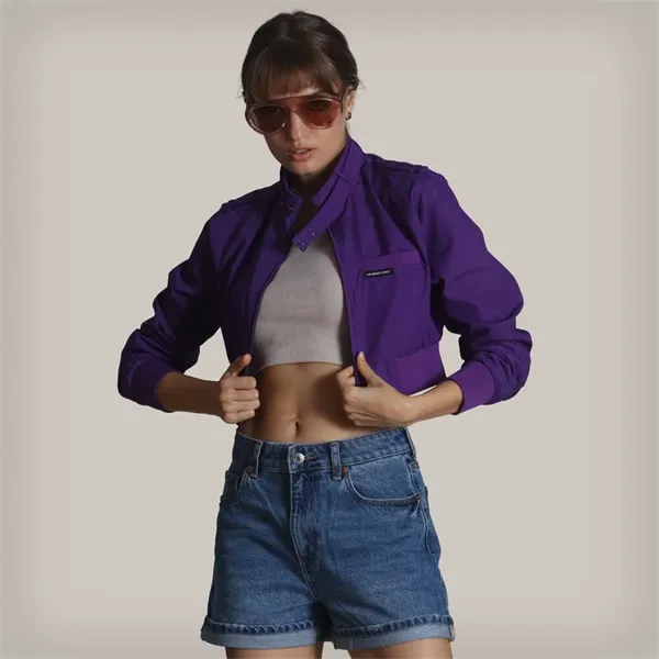 Women's Cropped Racer Jacket - Women's Cropped Racer Jacket - Image 0 of 27