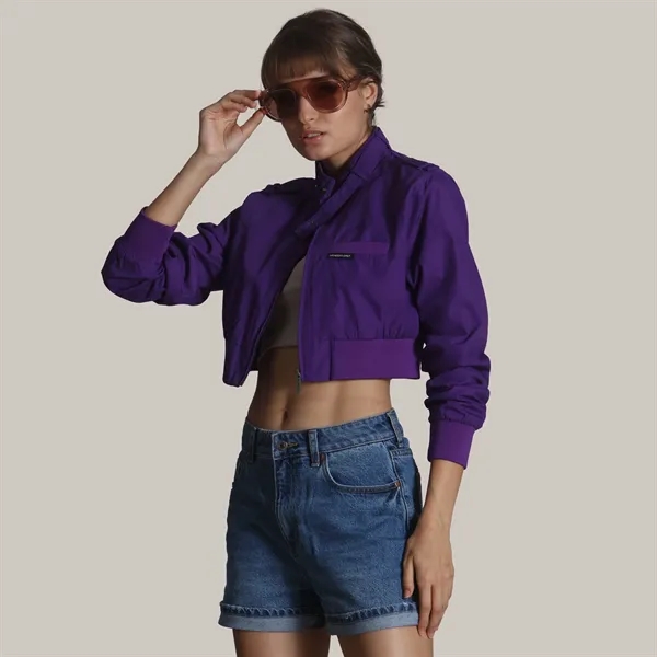 Women's Cropped Racer Jacket - Women's Cropped Racer Jacket - Image 1 of 27