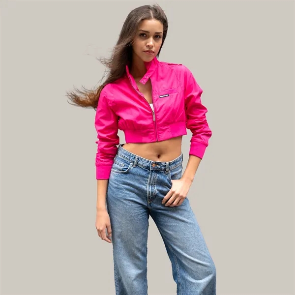 Women's Cropped Racer Jacket - Women's Cropped Racer Jacket - Image 7 of 27