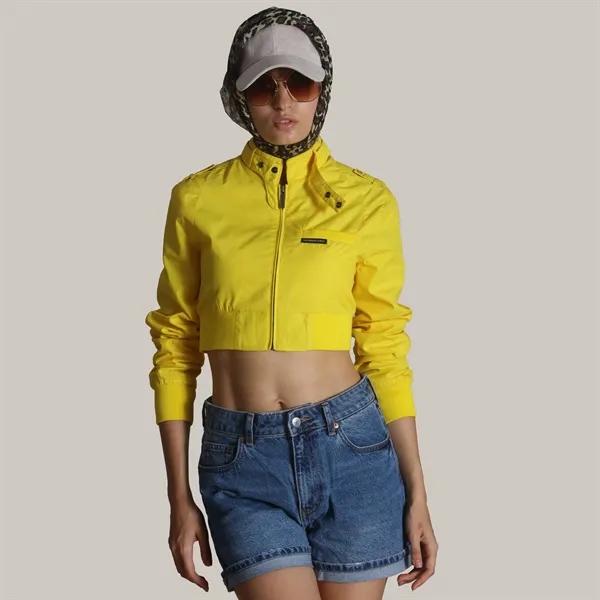 Women's Cropped Racer Jacket - Women's Cropped Racer Jacket - Image 9 of 27