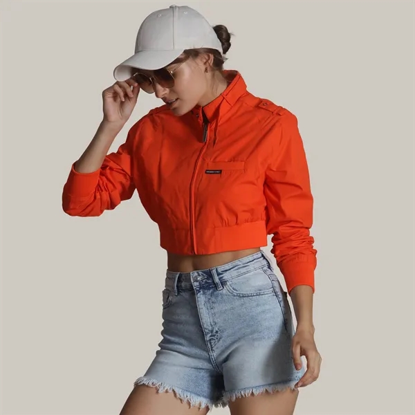 Women's Cropped Racer Jacket - Women's Cropped Racer Jacket - Image 12 of 27