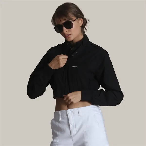 Women's Cropped Racer Jacket - Women's Cropped Racer Jacket - Image 24 of 27