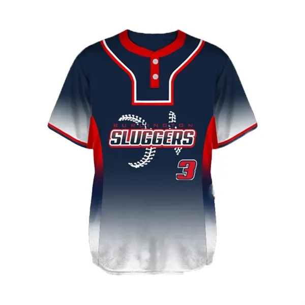 Sublimated Traditional Two-Buttoned Baseball Jersey - Sublimated Traditional Two-Buttoned Baseball Jersey - Image 0 of 3