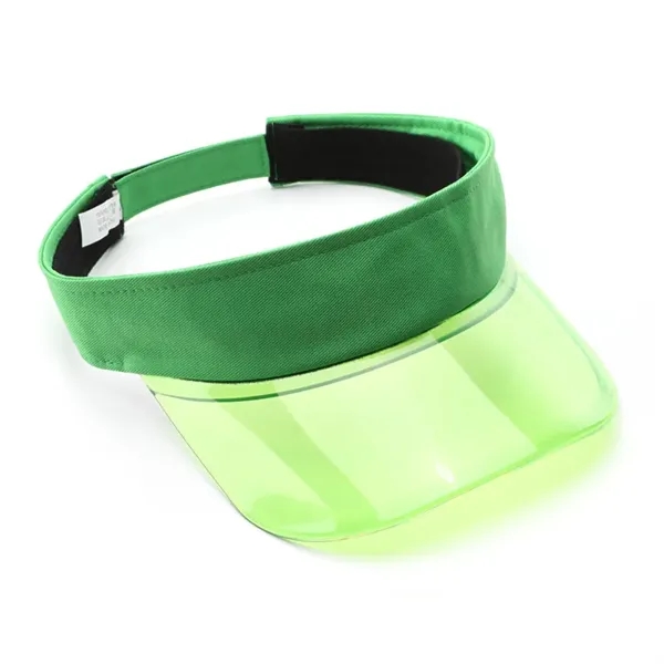 Clear Colored Plastic Sun Visors Hat - Clear Colored Plastic Sun Visors Hat - Image 6 of 13