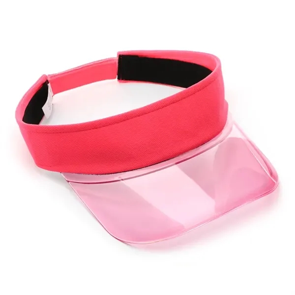 Clear Colored Plastic Sun Visors Hat - Clear Colored Plastic Sun Visors Hat - Image 9 of 13