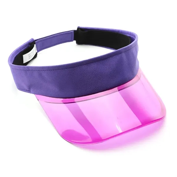 Clear Colored Plastic Sun Visors Hat - Clear Colored Plastic Sun Visors Hat - Image 10 of 13