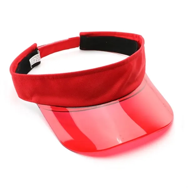 Clear Colored Plastic Sun Visors Hat - Clear Colored Plastic Sun Visors Hat - Image 11 of 13