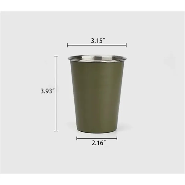 12oz Food Grade Stainless Steel Stackable Drinking Pint Cup - 12oz Food Grade Stainless Steel Stackable Drinking Pint Cup - Image 2 of 2