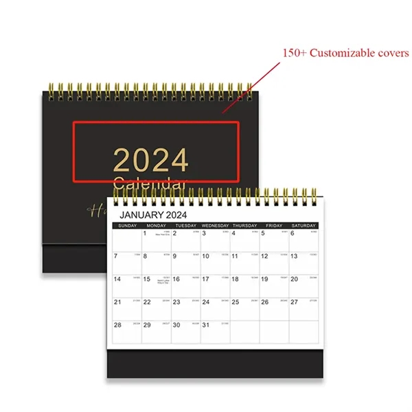Desk Calendar with Monthly Standing Flipped for Home Office - Desk Calendar with Monthly Standing Flipped for Home Office - Image 2 of 6