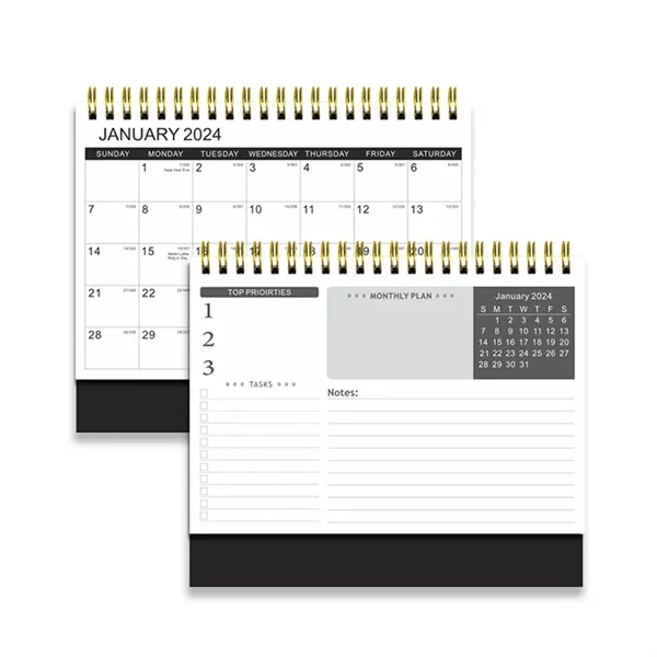 Desk Calendar with Monthly Standing Flipped for Home Office - Desk Calendar with Monthly Standing Flipped for Home Office - Image 3 of 6
