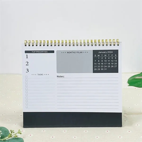 Desk Calendar with Monthly Standing Flipped for Home Office - Desk Calendar with Monthly Standing Flipped for Home Office - Image 4 of 6