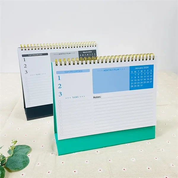 Desk Calendar with Monthly Standing Flipped for Home Office - Desk Calendar with Monthly Standing Flipped for Home Office - Image 6 of 6