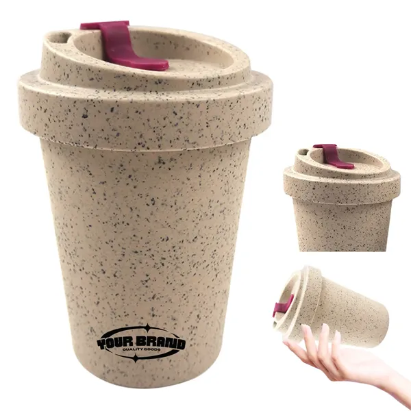 12OZ. Reusable bamboo fiber coffee wheat straw mugs cups - 12OZ. Reusable bamboo fiber coffee wheat straw mugs cups - Image 0 of 3