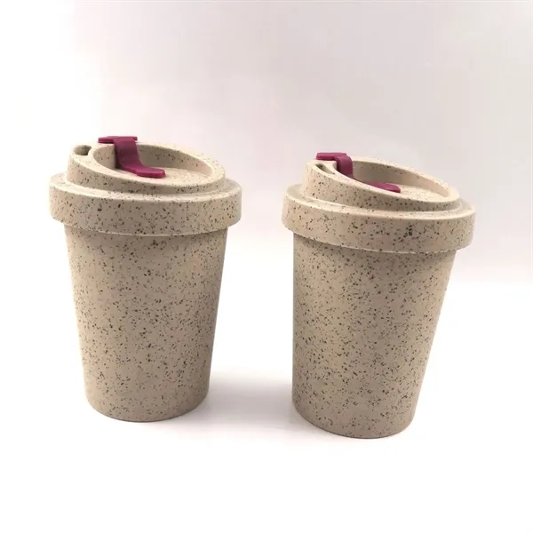 12OZ. Reusable bamboo fiber coffee wheat straw mugs cups - 12OZ. Reusable bamboo fiber coffee wheat straw mugs cups - Image 3 of 3