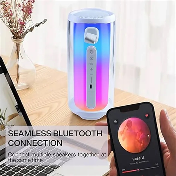 Portable Bluetooth Speaker LED Light Mode Wireless - Portable Bluetooth Speaker LED Light Mode Wireless - Image 2 of 4