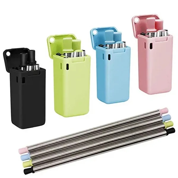 Reusable Metal Folding Straw - Reusable Metal Folding Straw - Image 0 of 4