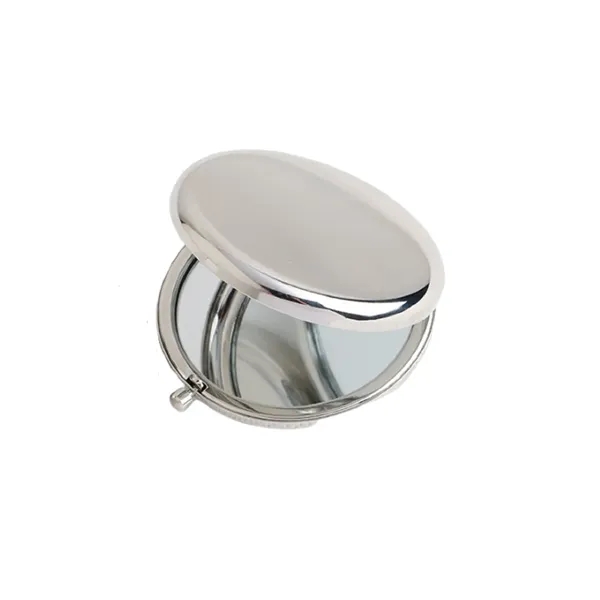 Stainless Steel Folding Pocket Makeup Mirror - Stainless Steel Folding Pocket Makeup Mirror - Image 0 of 2
