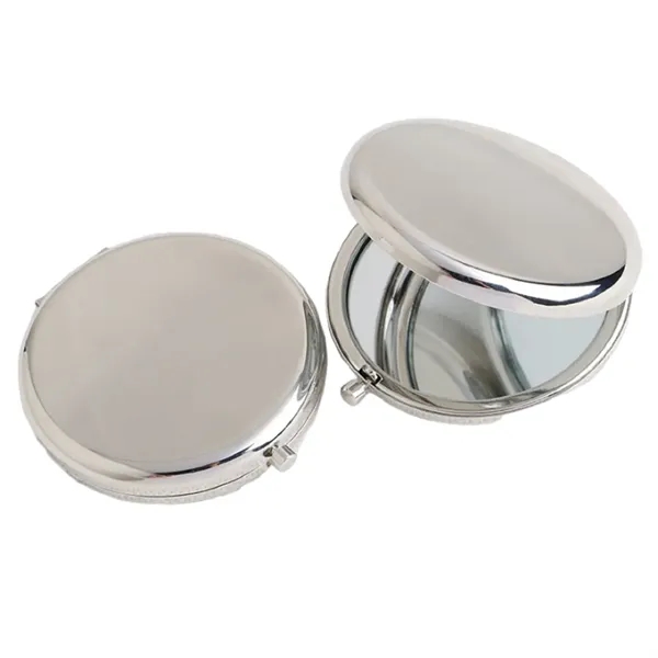 Stainless Steel Folding Pocket Makeup Mirror - Stainless Steel Folding Pocket Makeup Mirror - Image 1 of 2